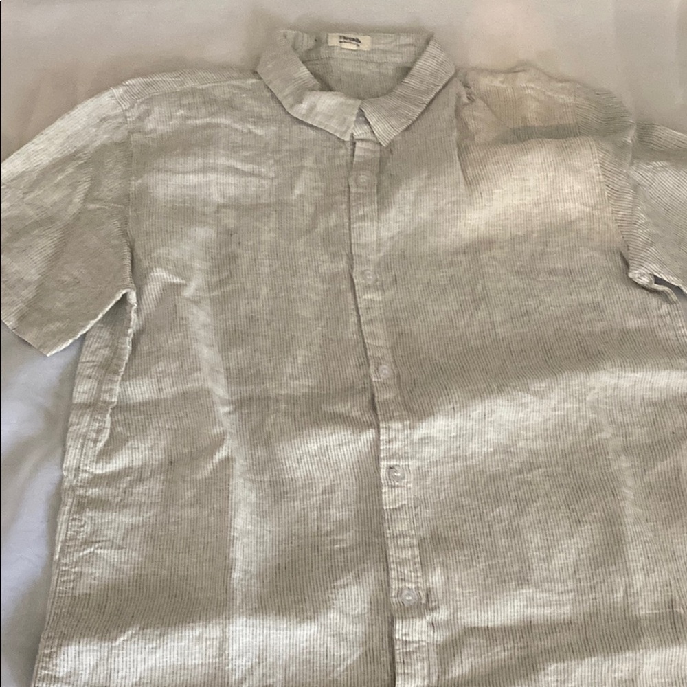 Men's Classic Linen Shirt - Gray